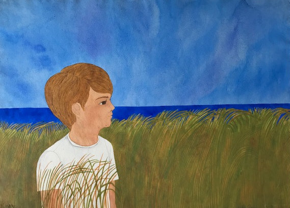 Boy and Grasses